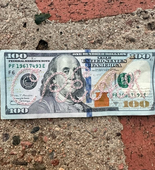 Chainstitched $100